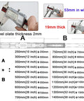 Measurement details of Two Pack Three Fold Drawer Slides With Full Extension Ball Bearing Glides, 56 Inch Drawer Runners.