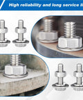 Therwen stainless steel hex bolt set with nuts and washers, 1/4-20 x 1 in, fully threaded
