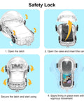 60M Underwater Case For X5 Action Camera, Waterproof Housing With Ultra Clear PMMA Lens, step-by-step safety lock instructions