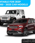 Jeep Front Bumper License Plate Bracket Kit For 2000 To 2026 Jeeps With Six Unique Screws And Wrench Kit, SUVs displayed