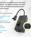 Replacement 2 Pin AC DC Power Supply For Recliners And Lift Chairs 100 240V 29V 2A Switching Transformer with cable and details