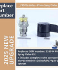 235014 Prime Spray Valve Kit Drain Valve for Airless Paint Sprayers 2-pack steel aftermarket parts