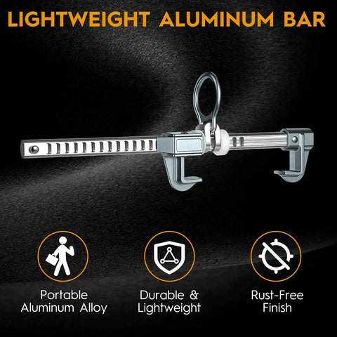 Portable Aluminum Horizontal Sliding Beam Anchor For Construction Safety Adjustable I Or H Beam Clamp With Carry Bag No Sweat Setup, showing lightweight aluminum bar.