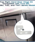 Refrigerator Door Hinge Cartridge Kit Right Hand Fit For True QA TSSU TUC And TWT Series Models with installed view close-up