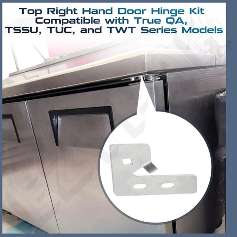Refrigerator Door Hinge Cartridge Kit Right Hand Fit For True QA TSSU TUC And TWT Series Models with installed view close-up