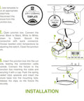 Installation guide for 12 Pack Ultra Thin 6 Inch LED Recessed Lights With Junction Box, showing wiring and placement steps.
