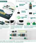 Premium Silicone Treadmill Belt Lube Kit 8.4 oz with hard tubes, precision screw caps, and cloths shown with packaging.
