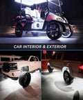 Golf cart and trucks illuminated by 12V White LED Light Strip Kit For Cars Boats Motorcycles Golf Carts And Trucks Tailgate Ready