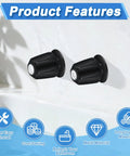Two Piece Bathtub Shower Knob Replacement Kit For Price Pfister Verve And Windsor Tub Faucets With Hot And Cold Brass Stem Knobs In Matte Black Finish