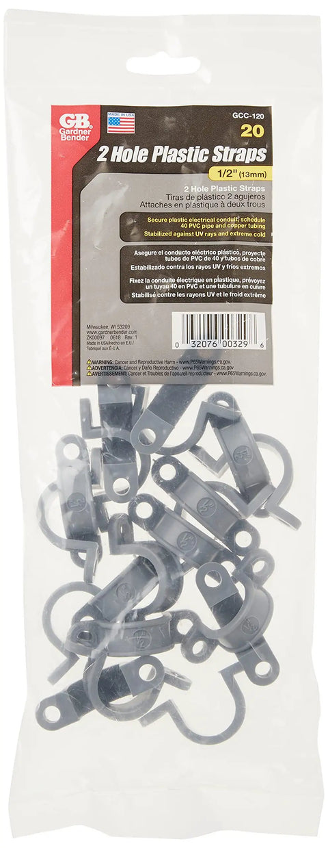 Half Inch Conduit Clamp Kit For Plastic Electrical Conduit Schedule 40 PVC And Copper Tubing Heavy Duty Polyethylene UV Resistant
