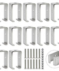 12 Pack Heavy Duty Channel Trolley Track Hanger Bracket For Unistrut Strut Channel Intermediate Support Hardware Kit with bolts and nuts.