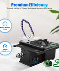 110V Portable Table Saw For Gem Work, Jewelry And Rock Polishing, 1850W Electric Polisher, Flexible Shaft, Jade Cutting, Max Depth 1.77 in