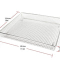 Replacement Air Fryer Basket For TOA95 And Other Models, 304 stainless steel wire rack with dimensions labeled