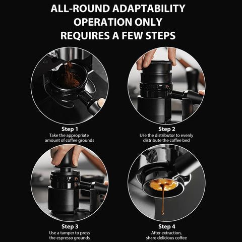 Premium Gravity Coffee Distributor And Espresso Leveler For Portafilter Automatic Ground Spreader Barista Essential Tool Buttery Smooth Extraction 53 Mm Compatible Zero Hassle step-by-step operation guide