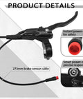 Bucklos eBike hydraulic disc brake set with 180mm rotors, 2-piston, aluminum alloy lever; left-front and right-rear