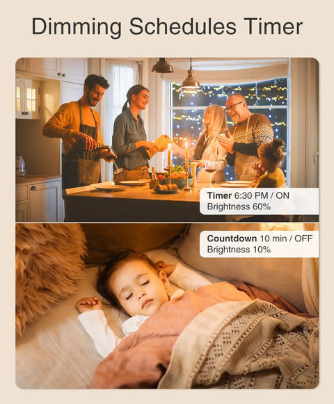 Family using Smart Dimmer Switch For Dimmable LED Bulbs And Ceiling Fans, Voice Control With Alexa And Google Home, Remote App Control