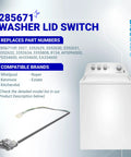 Ultra Durable Washer Lid Switch Replacement For Whirlpool And Kenmore Fits 285671 3352629 3352630 Diagram with Washer