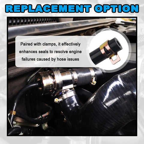 Engine setup with Six Piece Five Foot Silicone Vacuum Hose Kit With Six Sizes From One Eighth To Three Eighths Inch Includes Tee Straight Reducer Fittings Pro Grade And 24 Hose Clamps And 64 Fittings For A 94 Piece Automotive Vacuum Line Set