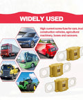 Pack Of 3 Heavy Duty 60 Amp Midi Fuses high current application with yellow terminals for cars trucks construction gear.