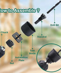 Hole saw kit HYCHIKA, 19-piece set with 13 blades, 2 mandrels, 2 drill bits, installation plate, hex key