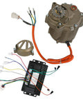 Full Throttle 72V 1000W Brushless DC Motor With Gearbox and Sine Wave Speed Controller Kit, components and cables for electric bikes.