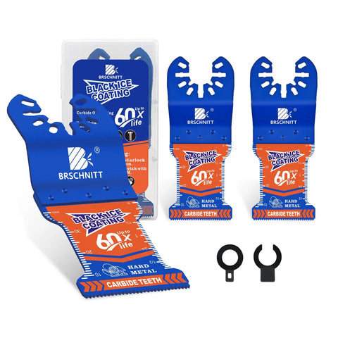 Heavy Duty Carbide Oscillating Multi Tool Blades Quick Release for Soft Metal Nails Bolts Screws Rebar Copper Pipe, pack of 2.
