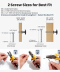Matte Black Round Euro Style Cabinet Knobs One And One Quarter Inch 30 Pack with short and breakaway screws shown