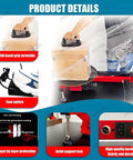 Electric Stretch Film Wrapping Machine With Dual Mode Operation Automatic And Manual, featuring details like hand-grip and foot switch.