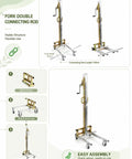 Heavy Duty Portable Fork Lift Manual Stacker With Winch Handles Up To 80kg for moving equipment with easy assembly.