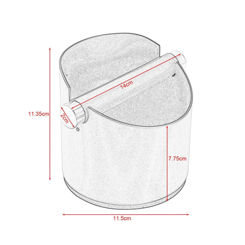 Espresso Knock Box Built Tough From Stainless Steel, Removable Knock Bar, And Non Slip Rubber Base, Keeps Your Portafilter Safe