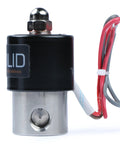 One Quarter Inch Stainless Steel Electric Solenoid Valve 24VAC Normally Closed Viton Seals For Water Air And Fuel, industrial use