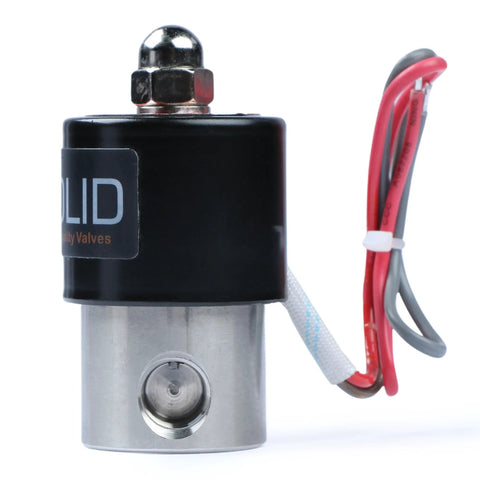One Quarter Inch Stainless Steel Electric Solenoid Valve 24VAC Normally Closed Viton Seals For Water Air And Fuel, industrial use