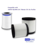 2 Pack 2 In 1 True HEPA Air Filter Replacement For C8 C10 And KJ120G C10 Purifiers with Activated Carbon 3 Stage Filtration displayed