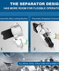 Split Pneumatic Strapping Machine For Metal Banding, Air Operated Steel Belt Tensioner And Cutter, dual tool view