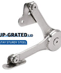 Beefy Heavy Duty Lid Support Hinges Soft Close Folding Lid Stay For Cabinets Kitchens Wardrobes And Toy Chests, steel construction