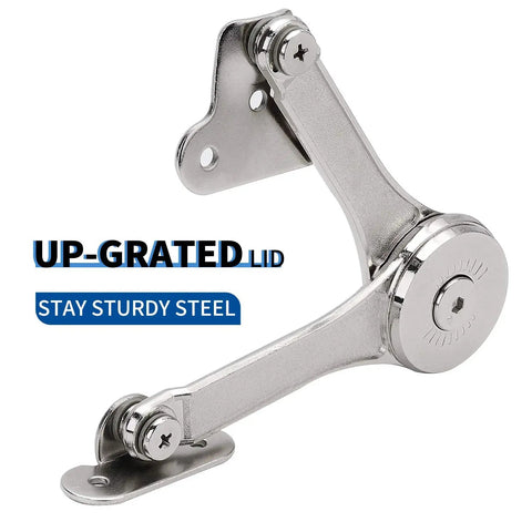 Beefy Heavy Duty Lid Support Hinges Soft Close Folding Lid Stay For Cabinets Kitchens Wardrobes And Toy Chests, steel construction