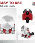 Sheet Metal Bender One Station Disc Roller Hand Tool for Straight and Curved Bends with detachable disc multi-angle view