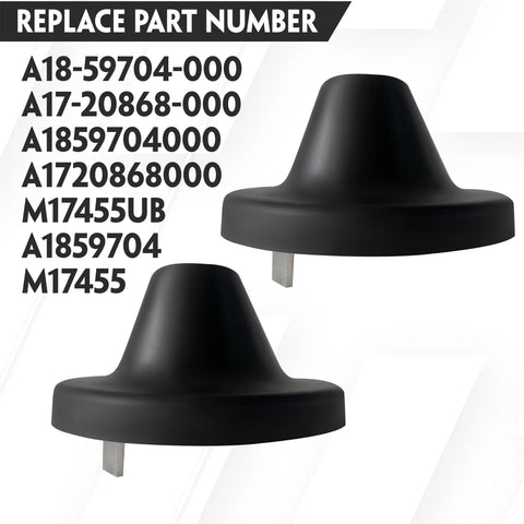 Two black SUSUPACi rear bumper hood stop cones with metal mounting pins, 2-pack for Freightliner Cascadia 2008–2017