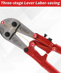 14 Inch Beefy Heavy Duty Bolt Cutter With CRV Steel Blades And Ergonomic Comfort Grip Powers Through Chains Bolts Wires