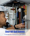 Installation of 2 Pack 1 Inch Stainless Steel Ball Valve Full Port Shut Off With Locking Device NPT Female X Female