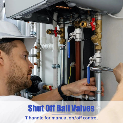 Installation of 2 Pack 1 Inch Stainless Steel Ball Valve Full Port Shut Off With Locking Device NPT Female X Female