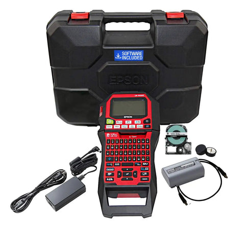 Hard Working Pro Label Maker Bundle For Audio Wiring And Industrial Cable Marking Includes Self Laminating Vinyl Tape Rolls with printer and accessories.