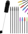 Pro Grade Hummingbird Feeder Cleaning Brush Set, 19-Piece Kit With 3 Sizes, Mini Nylon Double Headed 2 In 1 Hummingbird Brush For Tiny Reaches And Hard To Reach Places, Compact Black Cleaning Kit, assorted brush sizes shown