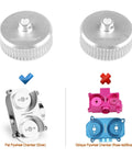 2 Pack Aluminum Flywheels For Nerf N-Strike Elite Stryfe And Rapidstrike CS-18 Silver Finish, compatible chambers shown