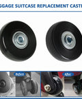 50mm Replacement Luggage Wheels Set For Suitcases And Travel Bags 4 Silent PU Swivel Casters With Bearings Wear Resistant Easy Rolling