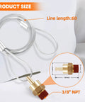 Two Pack Three Eighths Inch NPT Air Tank Drain Valve With 60 Inch Cable for Air Compressors Brass Construction Display