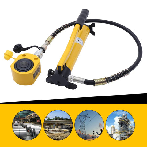 Badass 20 Ton Hydraulic Jack With Manual Hand Pump Low Profile Setup For Auto Repair And Rigging Quick Lift Handle Heavy Loads Reliable Shop Staple Built Drop Dead Tough And Ready To Roll