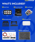 Components of 8 Gang Bluetooth App Controlled Switch Panel For 12V-24V Accessories Waterproof Car Boat Truck RV Power Relay System With Momentary Pulsed On Off Function, 80A Max, 960W-1920W Capacity