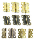 Butterfly Butt Hinge Set With Screws, Iron Door And Cabinet Hinges, DIYers Friendly, shown in multiple sizes and colors