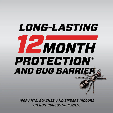 Indoor Insect Killer Spray With Wand Builds A Tough Shield Against Roaches, Ants, Spiders, Ticks And Fleas Ready To Use Crackdown On Household Pests 1 Gallon 12 month protection on non-porous surfaces.